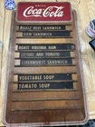VINTAGE 1930’S DRINK COCA COLA WOOD MENU BOARD COKE