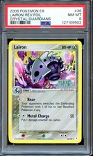 PSA 8 Lairon 36/100 Reverse Foil Stamped Crystal Guardians Pokemon Card NM on eBay