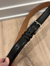 Haggar Men’s Genuine Leather Dress Belt - Black Size 36