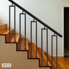 3-pack Black Stair Balusters 36inch Carbon Steel For Indoor Staircase Villa