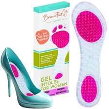 High Heel Inserts for Women Comfort Gel Shoe Inserts Pink - Weight Shifting I...