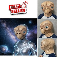 Realistic ET Alien Latex Mask Full Head Halloween Cosplay Costume Prop