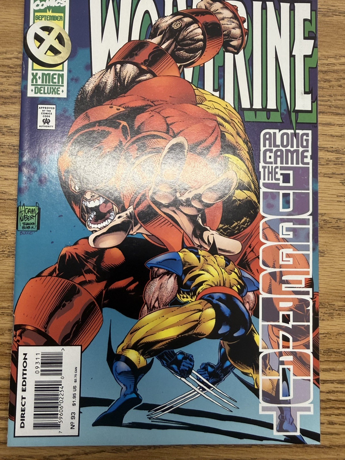 Marvel Comics Wolervine Along Came The Juggernaut Issue #93 Free Shipping 
