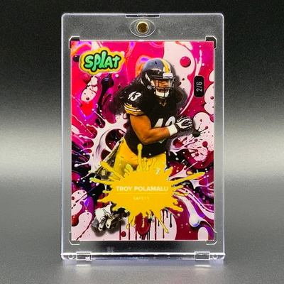 #ad Troy Polamalu Steelers Card 6 2025 Wild Card Splat Pink on Pink Variation $29.95