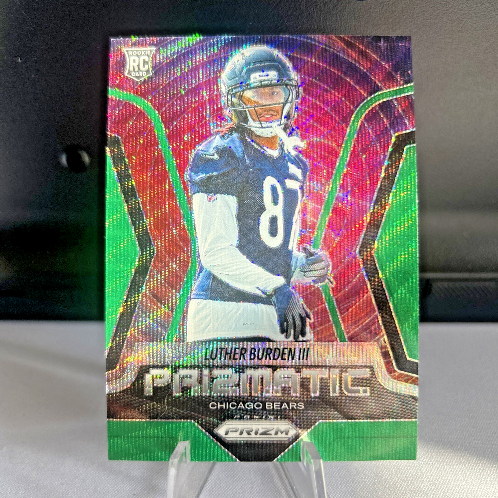 2025 Panini Prizm Football - Luther Burden III #18 RC - Prizmatic Green Wave