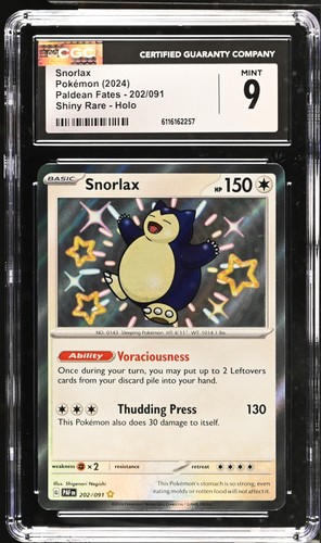 Snorlax graded CGC 9 for sale on eBay