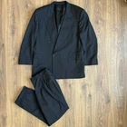 Canali Double Breasted Wool Suit Blazer Pants Men’s Size 52R Black