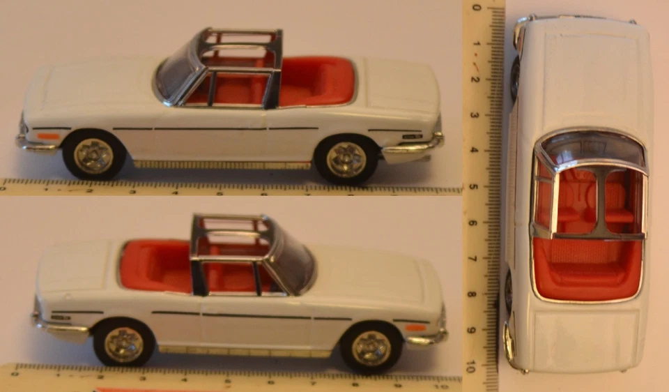Triumph stag cabriolet blanche 1969 dinky matchbox dy28 1991 1/43 - Photo 3/3