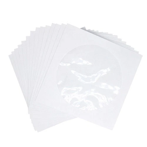 100 Pcs CD Storage Holder Pouches Pour Transparent