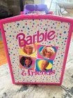 Rare Vintage 1993 Barbie & Friends Storage Wardrobe Carrying Case Pink & White