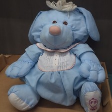 Vintage Fisher-Price Puffalump Puppy Dog 8003 Blue Plush Original Romper Outfit