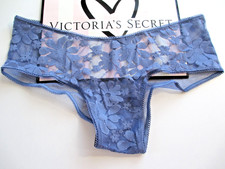 VICTORIA'S SECRET PINK Wink Cheeky Panty VS Dusty Iris Blue Shine S M L XL Mesh