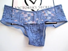 VICTORIA'S SECRET PINK Wink Cheeky Panty VS Dusty Iris Blue Shine S M L XL Mesh