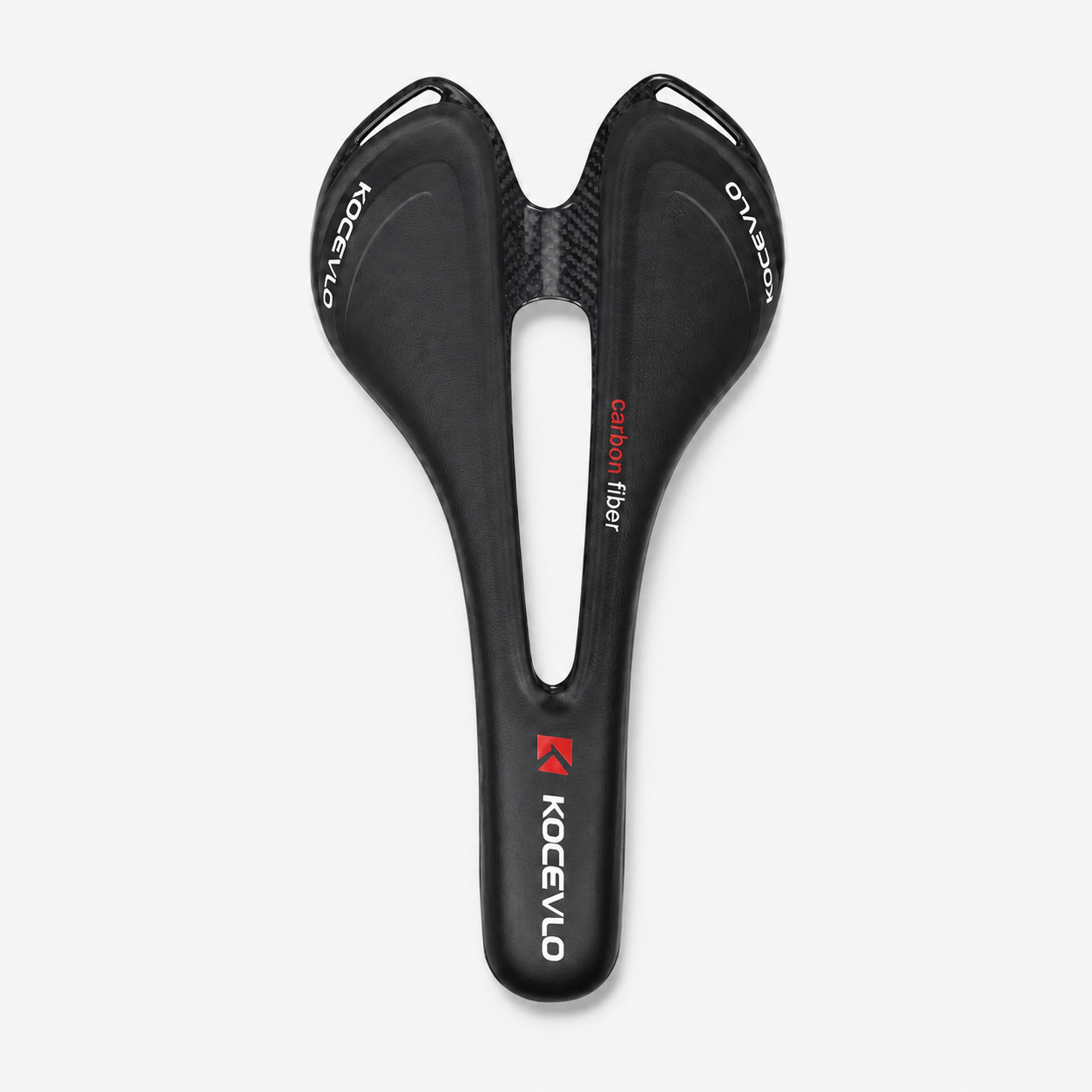 Sella mtb strada Kocevlo fibra di carbonio materiale carbonio pelle super leggera nera foto 4