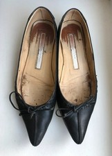 Ballerina Gr. 38 Schwarz Leder gerne getragen