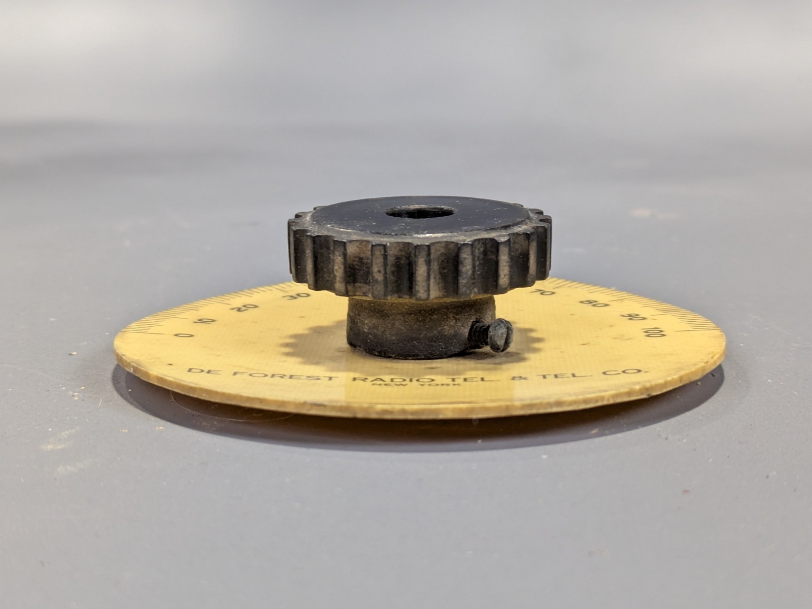 Antique DeForest Radio Tel & Tel Co Tuning Dial/Knob - New York Early Wireless