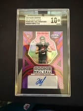 2022 Certified Rookie Roll Call Signatures Drake London Mirror Purple /10 