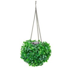 Solar Lighted Topiary Ball LED Hanging Ball Lamp Artificial Decor Solar Light