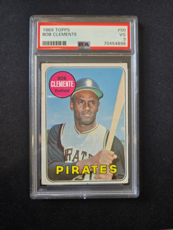 1969 Topps #50 Roberto Clemente PSA 3 Vintage HOF Baseball Card (6084)
