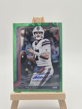 2025 Topps Chrome Josh Allen Green Lava Refractor Auto /99 Bills !!