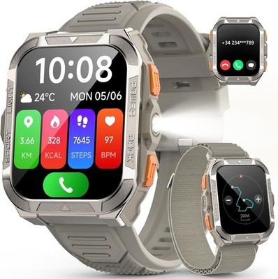 Smartwatch Herren Männer Telefonfunktion Armbanduhr für iPhone Samsung Huawei