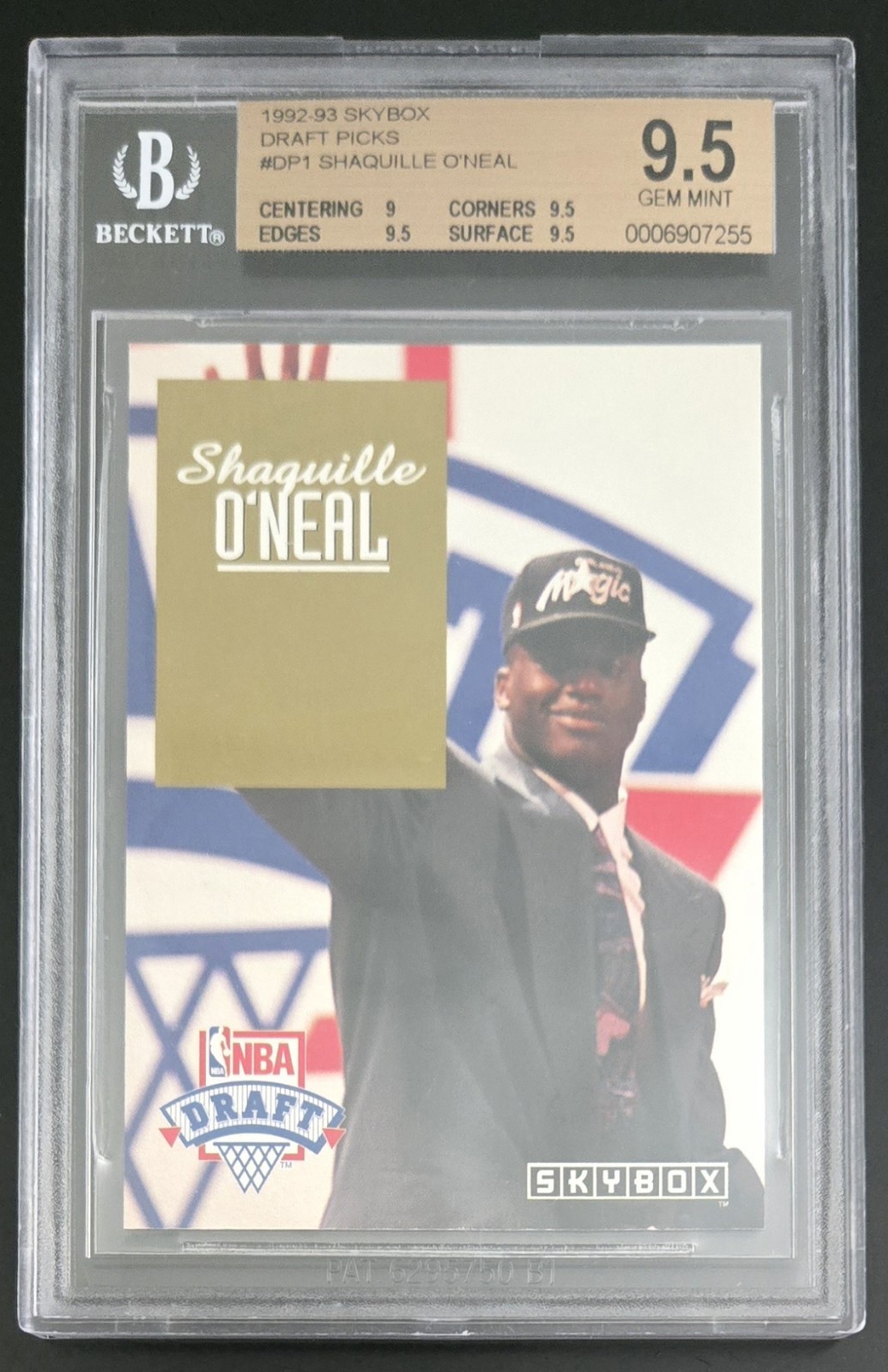 1992-93 Skybox Draft Picks #DP1 Shaquille O'Neal RC BGS 9.5 GEM MINT