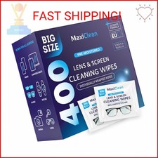 Glasses Wipes Lens Cleaner - Lens Wipes for Eyeglasses - 400 Pre-moistened Indiv
