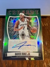 David Duke Jr. 2023-24 Panini Phoenix Crusade Auto Autograph Green SP #CS-DDJ