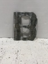 Galvanized Metal Letter B Rustic Farmhouse Wall Decor Initial Sign 9  