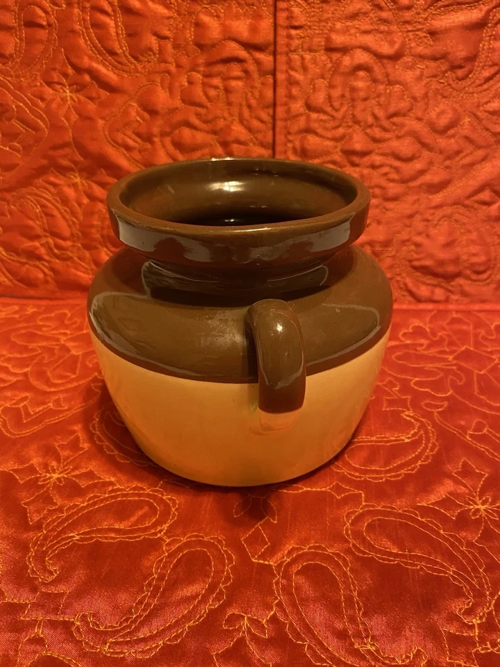 Vintage McCoy Bean Pot Brown Pottery Jug Rustic Stoneware USA Farmhouse Crock - Image 3 of 4