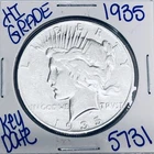 1935 SILVER PEACE DOLLAR AUTHENTIC HI GRADE U.S. MINT COIN RARE KEY DATE 5731