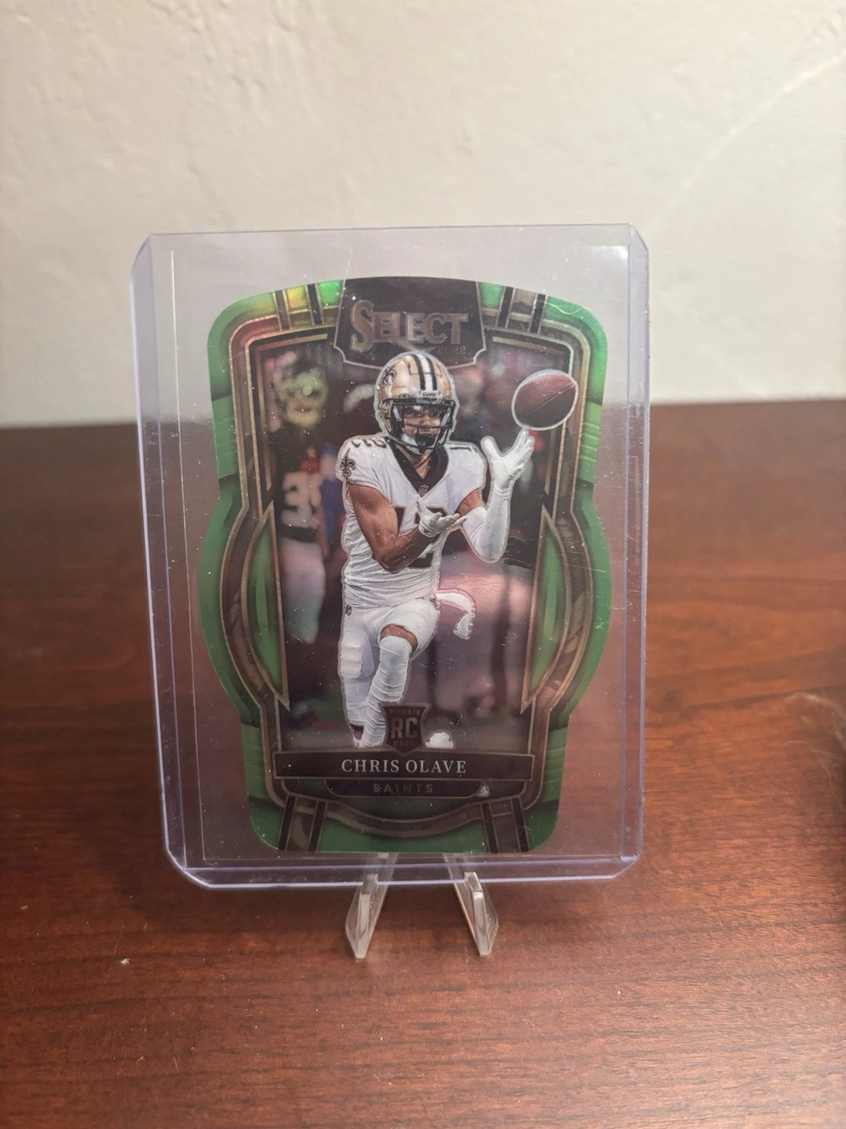 2022 Panini Select - Club Level Chris Olave #229 Neon Green Prizm Die-Cut /299