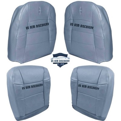 1997 98 1999 Lincoln Navigator Full Front Tops & Bottoms LEATHER Seat Cover Gray