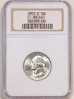 1943-D 25C Washington Silver Quarter Dollar MS66 NGC 261509-022