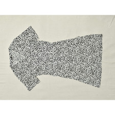 Banana Republic Dress Womens Sz M Black White Abstract Print Faux Wrap Short Sle