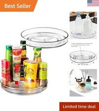 Lazy Susan Organizer, 9" 2Pack, Rotating Turntable for Cabinet, Kitchen, Frid...