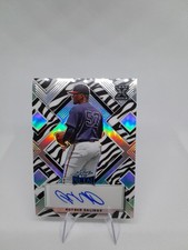 2022 Leaf Metal RC Rookie Royber Salinas BA-RS2 Auto Crystal Zebra /5