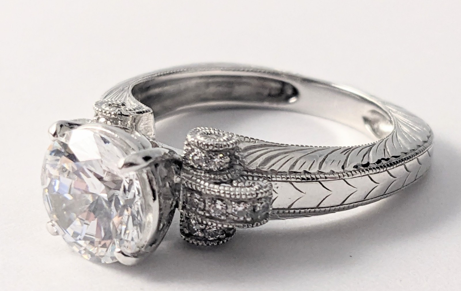 Solid Sterling Silver 9mm Round Cut Clear Stone B… - image 3