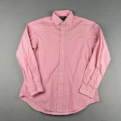 Polo Ralph Lauren Shirt Medium Pink Custom Philip Check Button