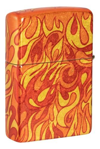 Zippo Fire Design 540 Tumbled Brass Pocket Lighter - Flame Finesse