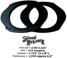 5x7" Sound Mekanix Universal PVC-5x7 12MM 5.125", 5x7/ 6x8 to 6.5" Adaptor Pair