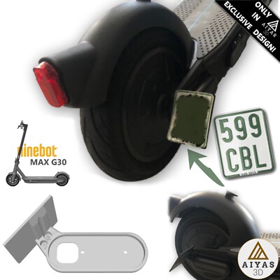  Deutschland Nummernschild Kennzeichen Halter Ninebot MAX G30/G30E/G30D/G30LP