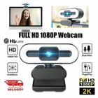 HD 1080P Webcam with Ring Light Web Camera Microphone USB 2.0 Desktop Laptop AU