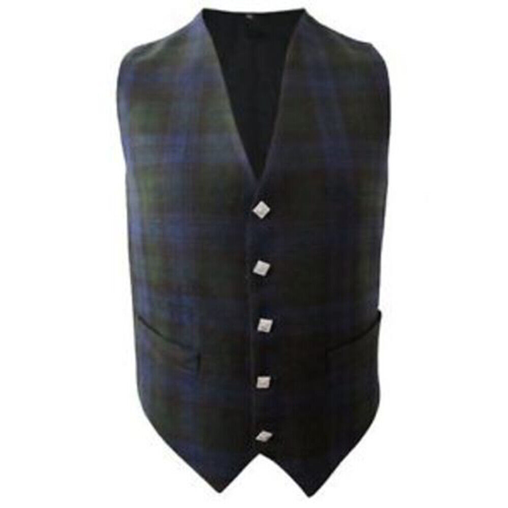 Scottsh 5 Buttons Tartan Wastcoat | Klt Vest | Made To Order