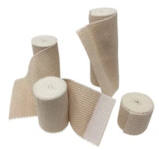 Elastic Wrap Bandage with Hook and Loop Closure (No Clips Needed) (Pack of 3)