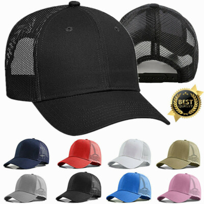 12 Pack Trucker Hat Mesh Back Plain Solid Snapback Adjustable Blank Baseball Cap