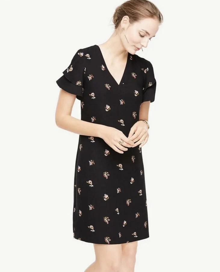 Ann taylor top flutter sleeve dress