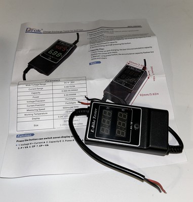 Drok E-Bike Tester Charge - Discharge Tester for Golf Cart DC 8-150V