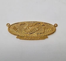 Scorpio Scorpion Astrology Zodiac Sign Gold Brass Charm Necklace Pendant VTG