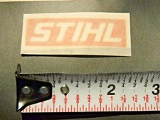 STIHL Full orange CUSTOM CHAINSAW LETTERING STICKER DECAL +/- 3/4" x 2-1/2"